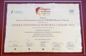 Lider Innowacji Pomorza i Kujaw 2014
